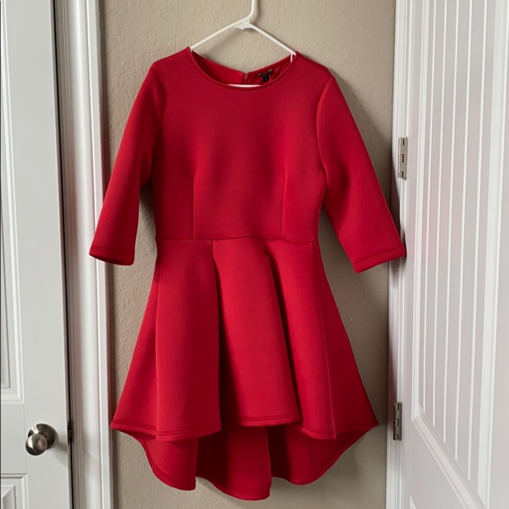 Red Scuba material Dress!!